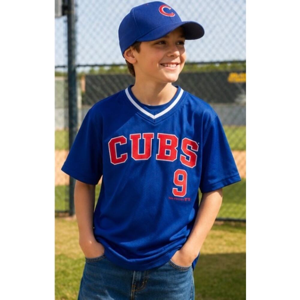 Chicago Cubs Javier Baez #9 Youth XL 16/18 Blue Jersey Team Athletics MLB